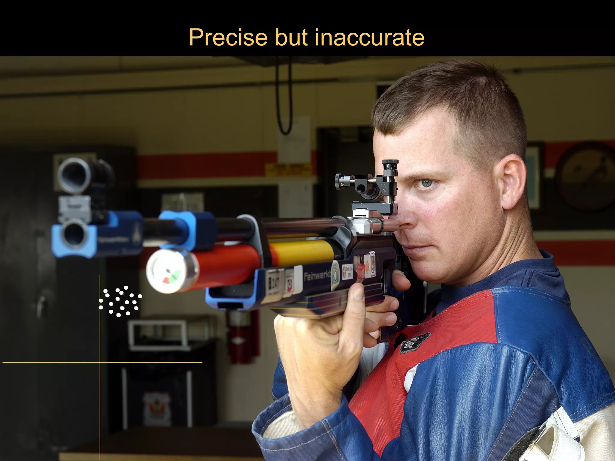 Precise but inaccurate
 