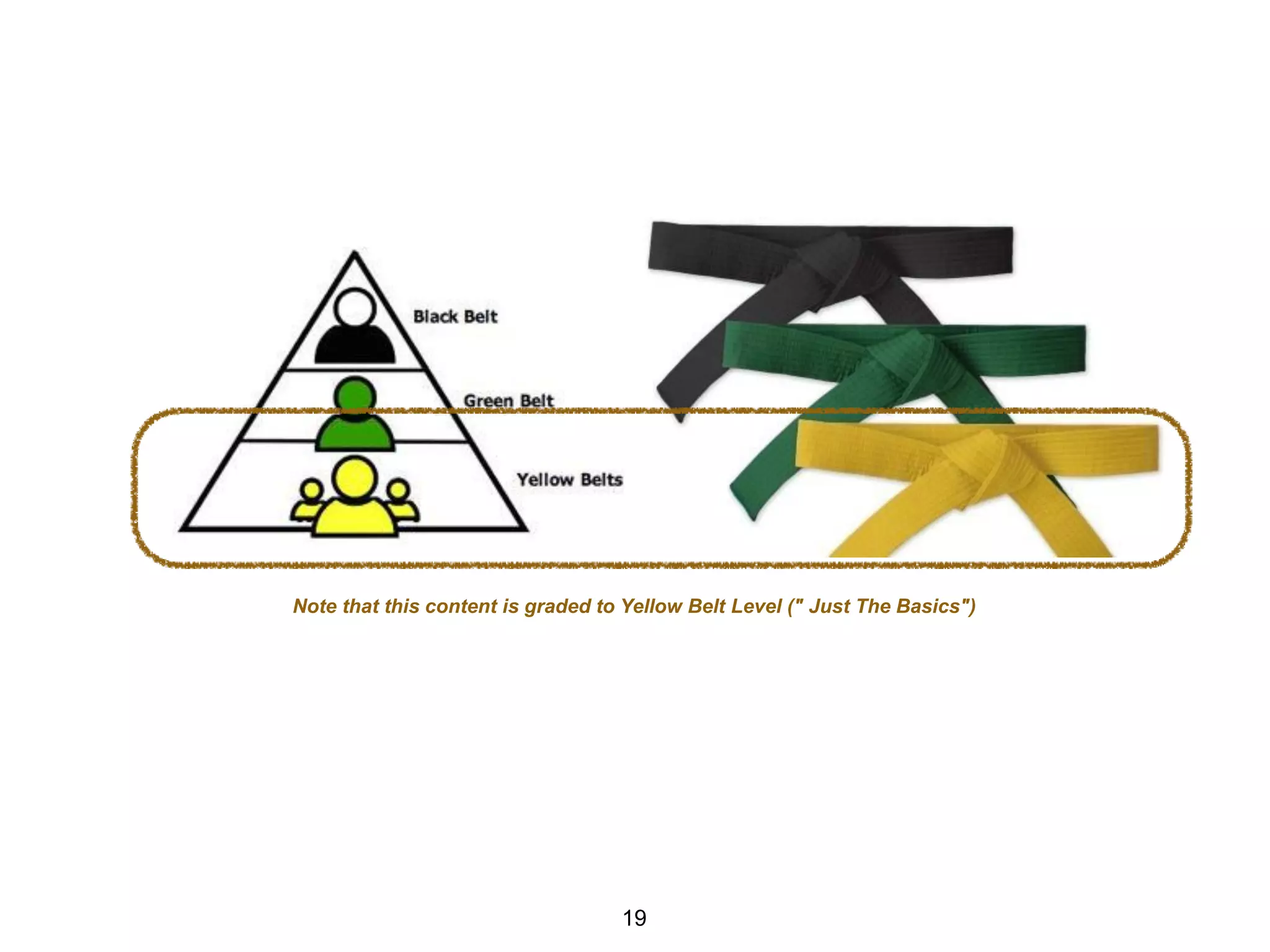 19
Note that this content is graded to Yellow Belt Level (" Just The Basics")
 
