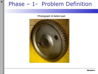 Slide number: 8
6σ
Phase – 1- Problem Definition
Photograph of defect part
 