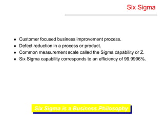 Six Sigma Yellow Belt