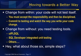 Six simple steps to unit testing happiness | PPT