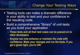 Six simple steps to unit testing happiness | PPT