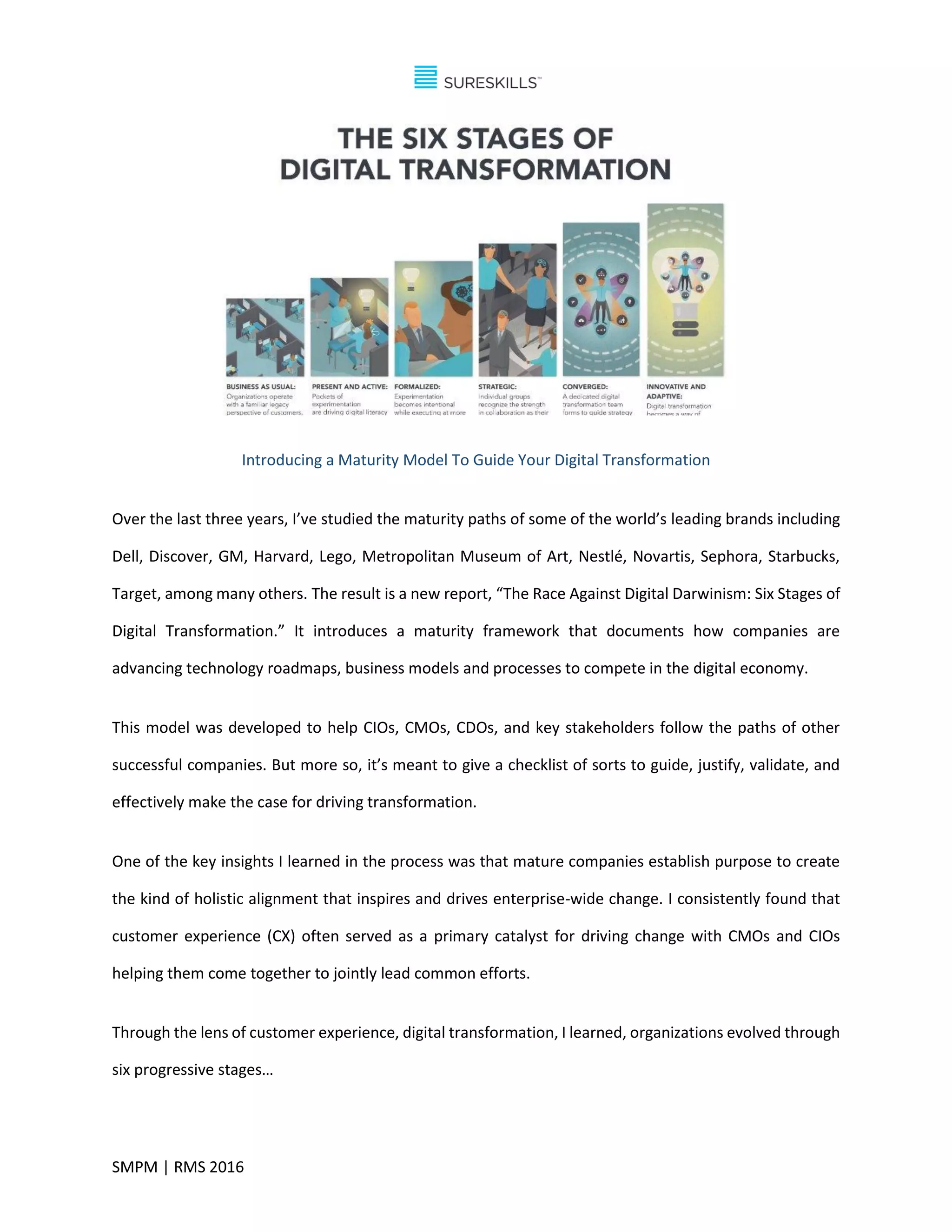 Six Stages of Digital Transformation | PDF | Business | Business and ...