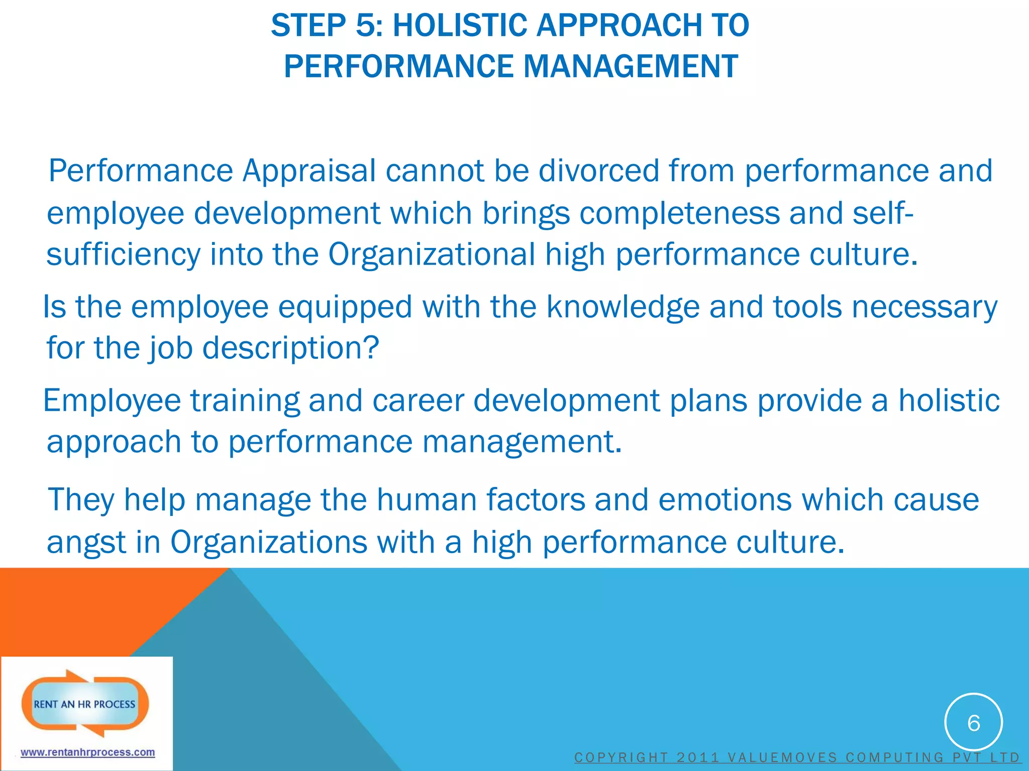 Six steps for performance appraisal success | PPT