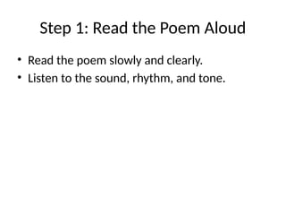 Six_Steps_in_Analyzing_a_Poem.pptx gr. 9 | PPTX