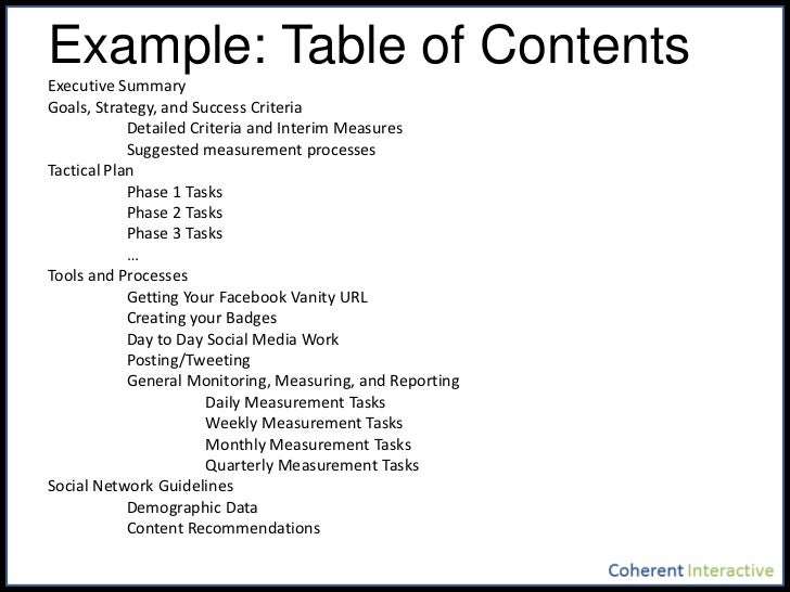 social media strategy example