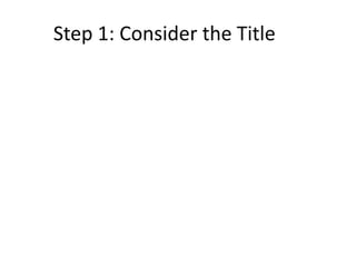 Six steps to help analyze a poem | PPT