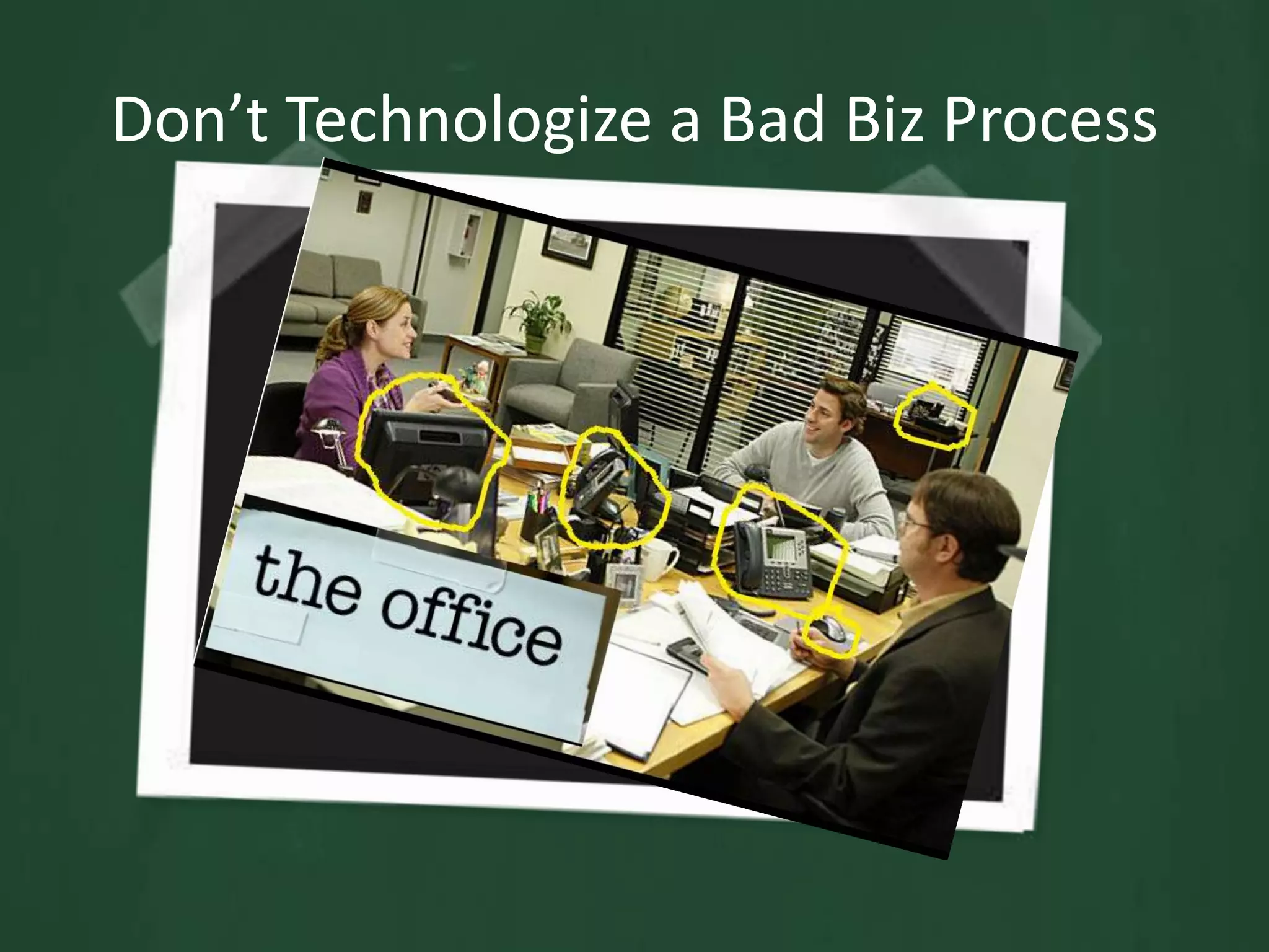Don’t Technologizea Bad Biz Process