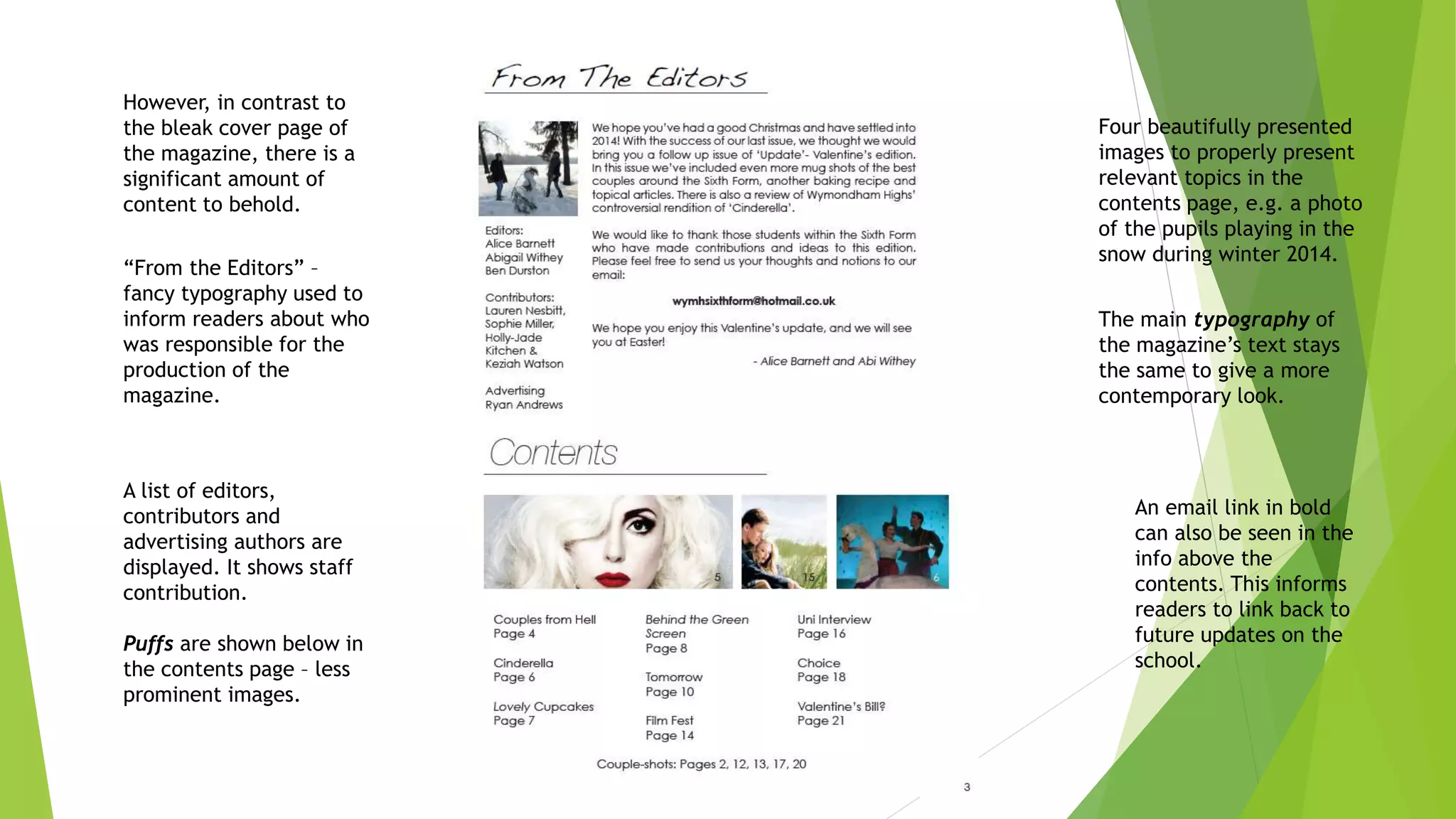 Sixth form magazine presentation 3 | PPT