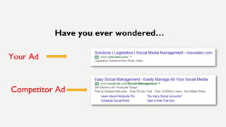 Have you ever wondered…
Your Ad
Competitor Ad
 
