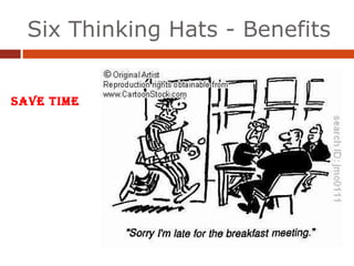 Six Thinking Hats - Benefits Save time 