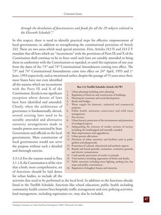 Second ARC(Sixth Report) -Local Governance(Government of India) | PDF