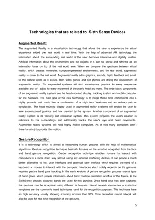 Sixth sense technology