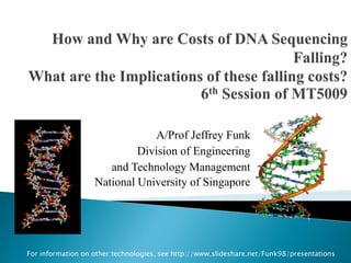 A/Prof Jeffrey Funk
Division of Engineering
and Technology Management
National University of Singapore
For information on other technologies, see http://www.slideshare.net/Funk98/presentations
 