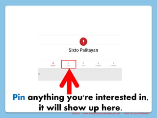 @2015 : www.sixtosuccess.wordpress.com : How To Use Pinterest?
Pin anything you're interested in,
it will show up here.
 