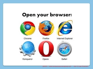 @2015 : www.sixtosuccess.wordpress.com : How To Use Pinterest?
Open your browser!
 