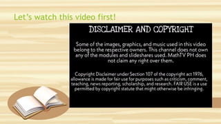 Let’s watch this video first!
 