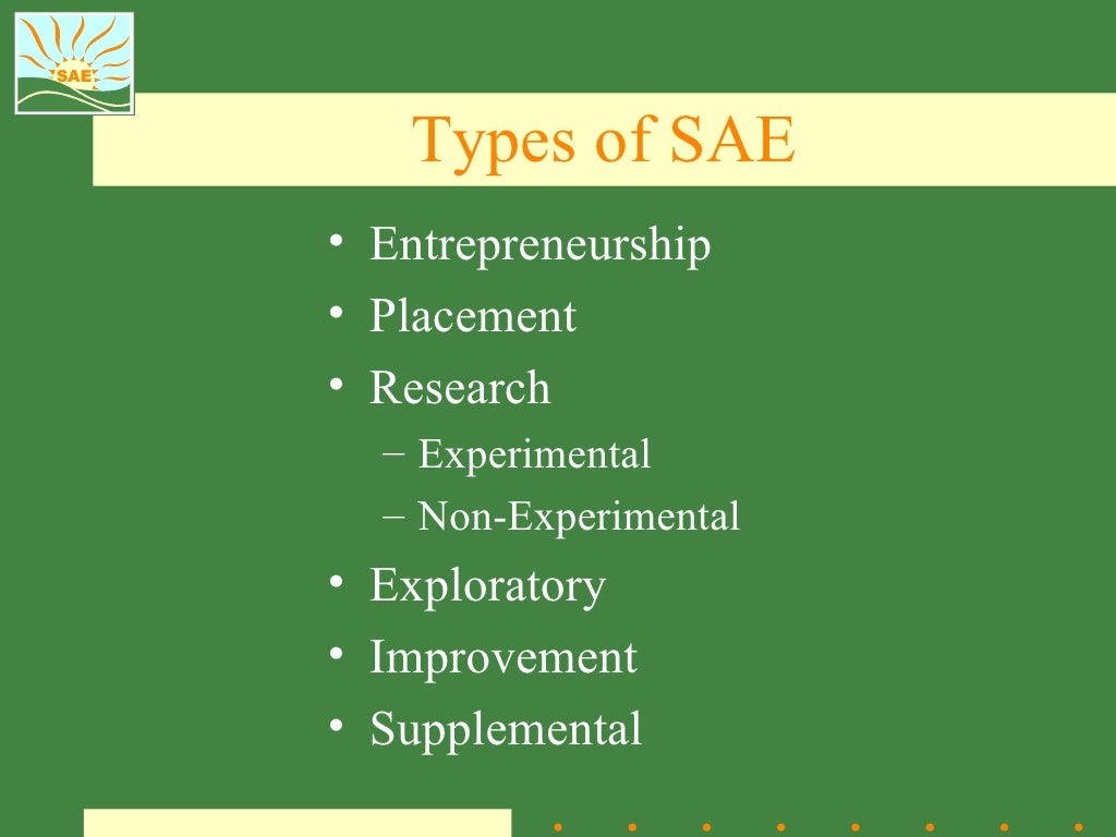 Six types of SAE's