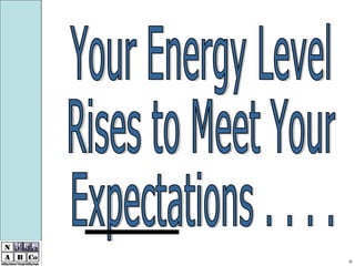 53 Your Energy Level Rises to Meet Your Expectations . . . .  