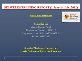 Six weeks training report | PPTX