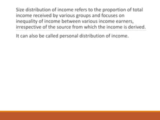 Size and functional distribution of income | PPTX