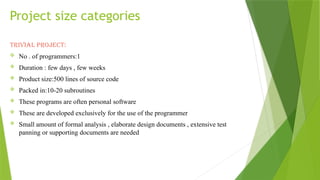 Some Size factors in software engineering | PPTX