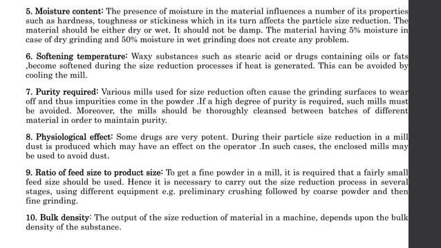 Particle Size reduction | PPTX | Physics | Science