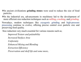 Size Reduction especially for processing and food engineers | PDF