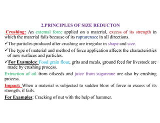 Size Reduction especially for processing and food engineers | PDF