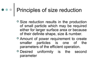 Size reduction in food processing important | PPT