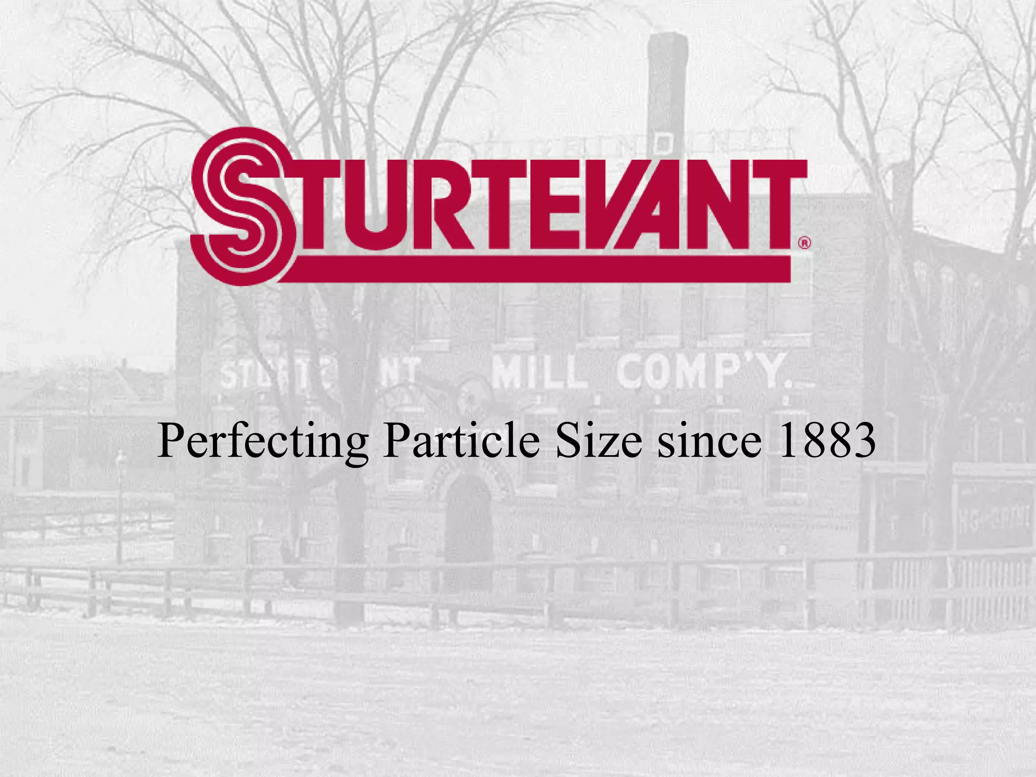 Perfecting Particle Size since 1883
 