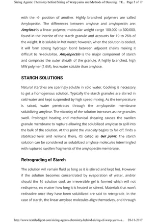 Fall Starch Sizing | PDF