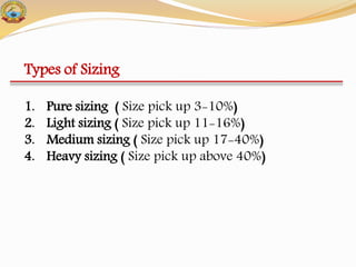 Sizing in fabric manufacturing | PPTX