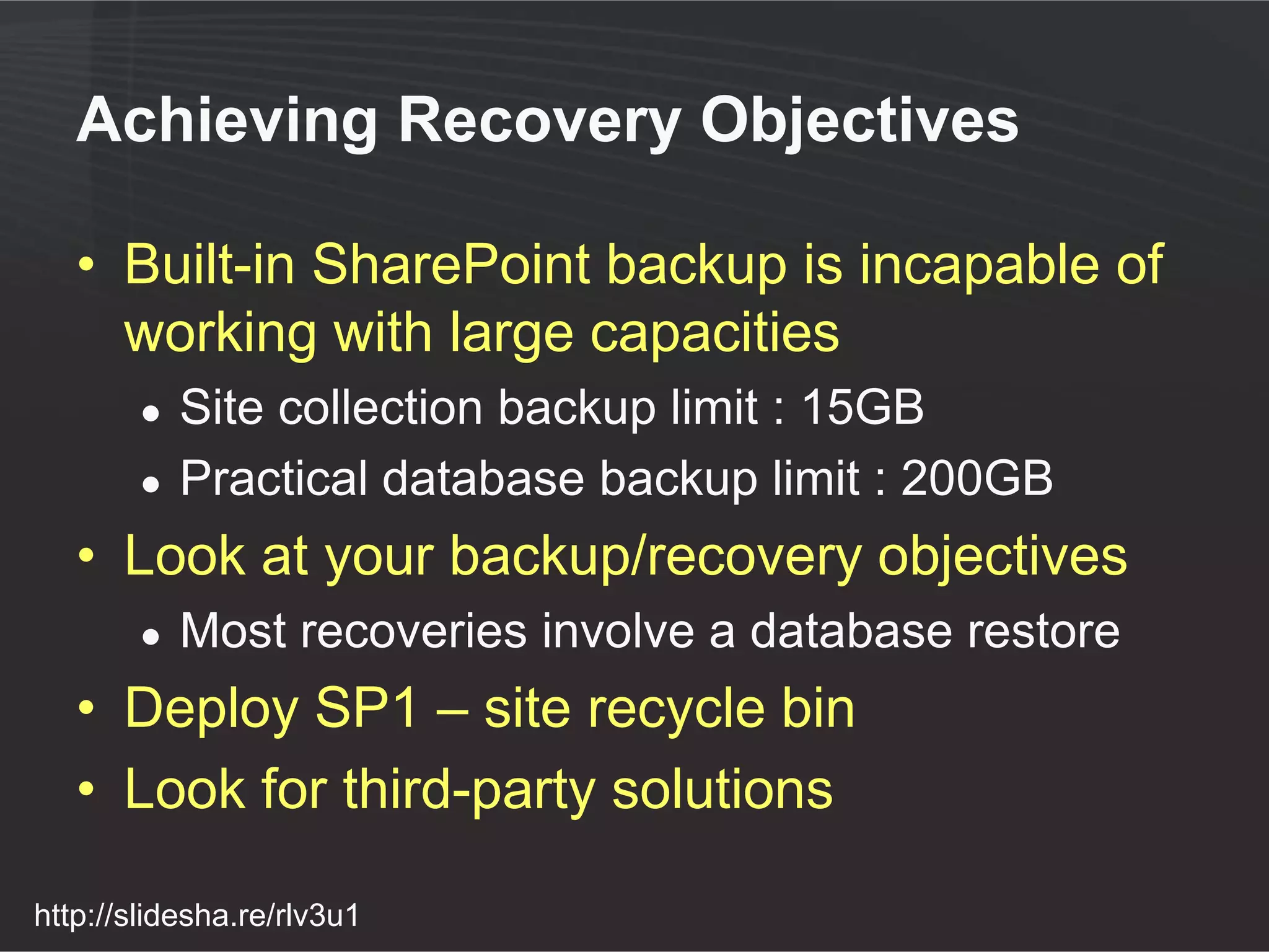 Agenda

         Remote BLOB
         storage (RBS)




            3
 
