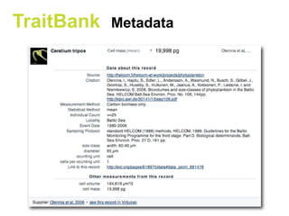 TraitBank Metadata
 