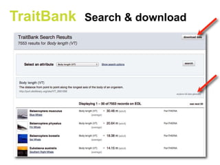 TraitBank Search & download
 