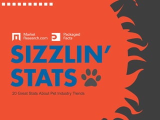 SIZZLIN’
STATS20 Great Stats About Pet Industry Trends
 