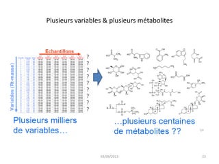 Plusieurs variables & plusieurs métabolites

03/09/2013

23

 
