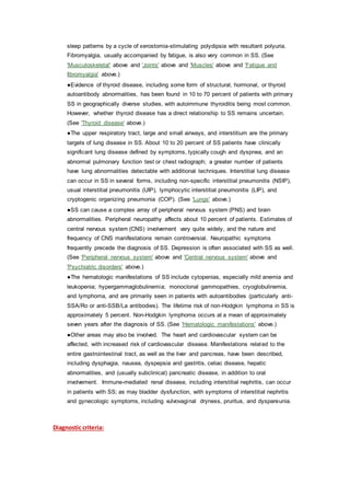 Sjogren Reticular Pattern Sjogren's syndrome | DOCX