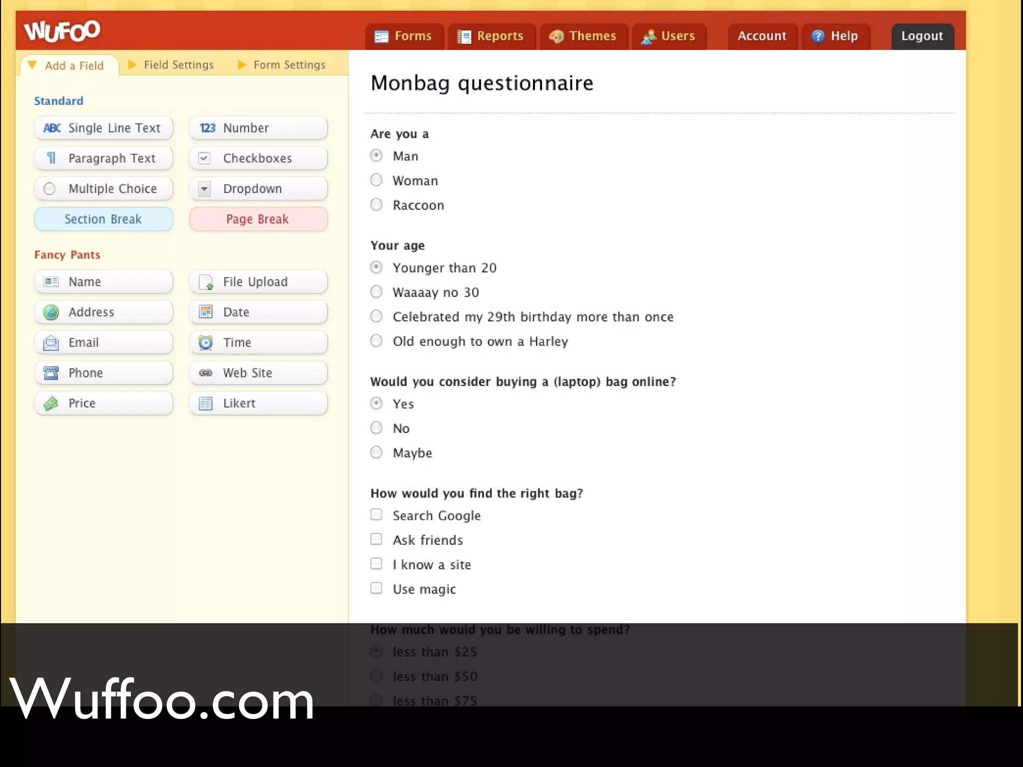 • form builder
Wuffoo.com