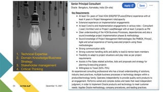 CCTEK-SJP
23 December 13, 2021
1. Technical Expertise

2. Domain Knowledge/Business
Strategy

3. Stakeholder management

4. Critical Thinking
 
