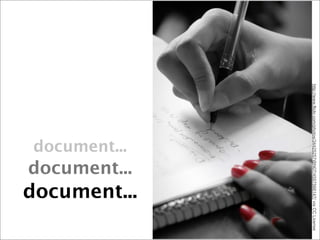 document...
document...
document...
http://www.flickr.com/photos/34425257@N07/4557566147/viaCCLicense
 