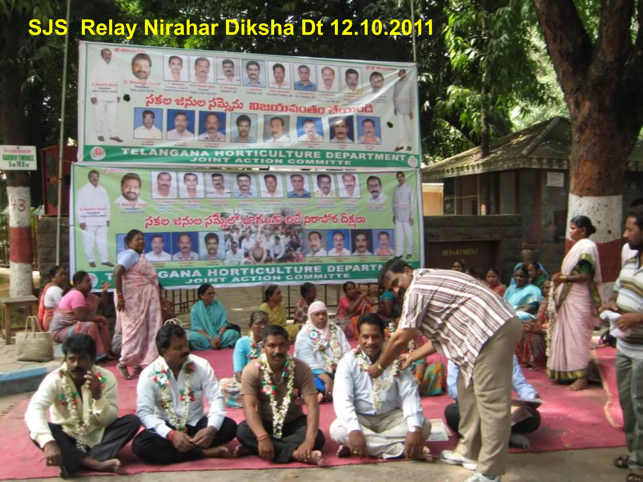 sakala janula samme by telangana horticulture employees association