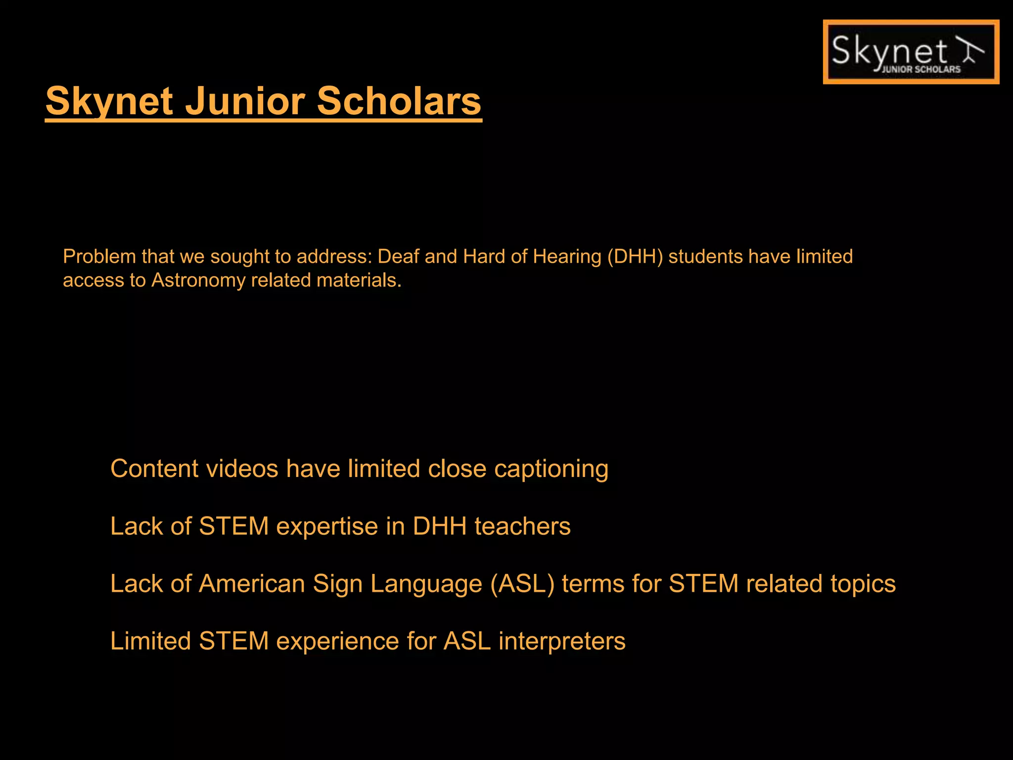 Bringing SJS to Deaf and Hard of Hearing Youth | PPT