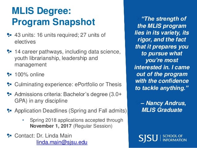 Sjsu thesis deadlines