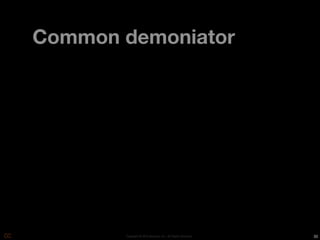 Common demoniator




       Copyright © 2010 Opscode, Inc - All Rights Reserved   30
 