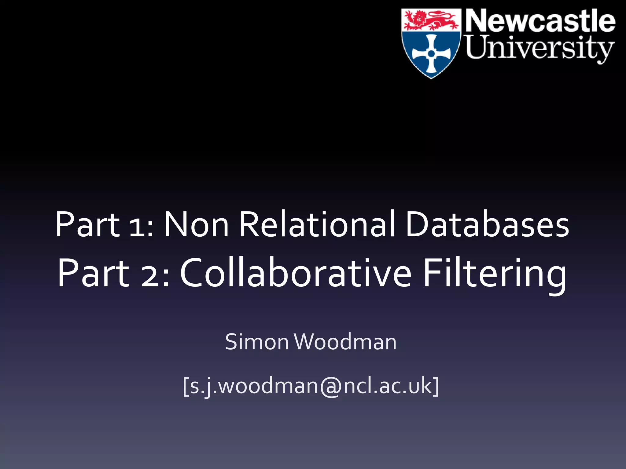 CSC 8101 Non Relational Databases | PPTX