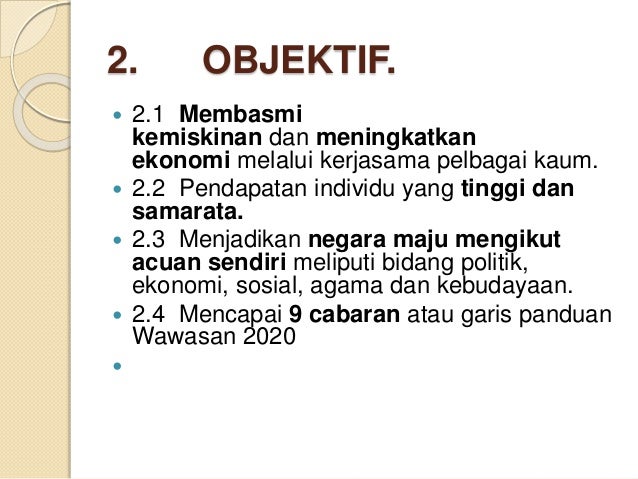 Sejarah wawasan 2020