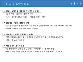 시간관리특강 Sk에너지