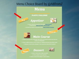 Menu Choice Board by @ABfromZ
 